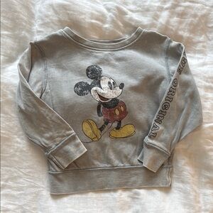 Disney Gray Sweatshirt with Mickey Mouse Design 4T